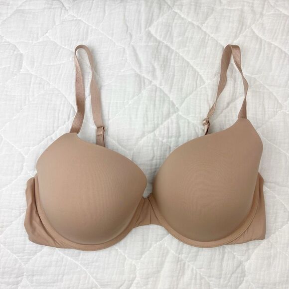 Victoria's Secret T-Shirt Bra 38D Beige Lightly Lined Full Coverage - Picture 1 of 7